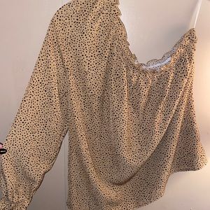 Cheetah Print One Shoulder Top